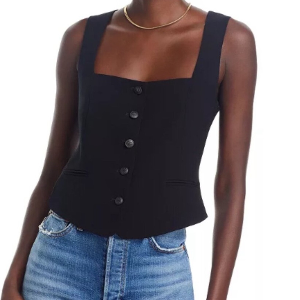 Sincerely Jules Black Button-Front Blouse